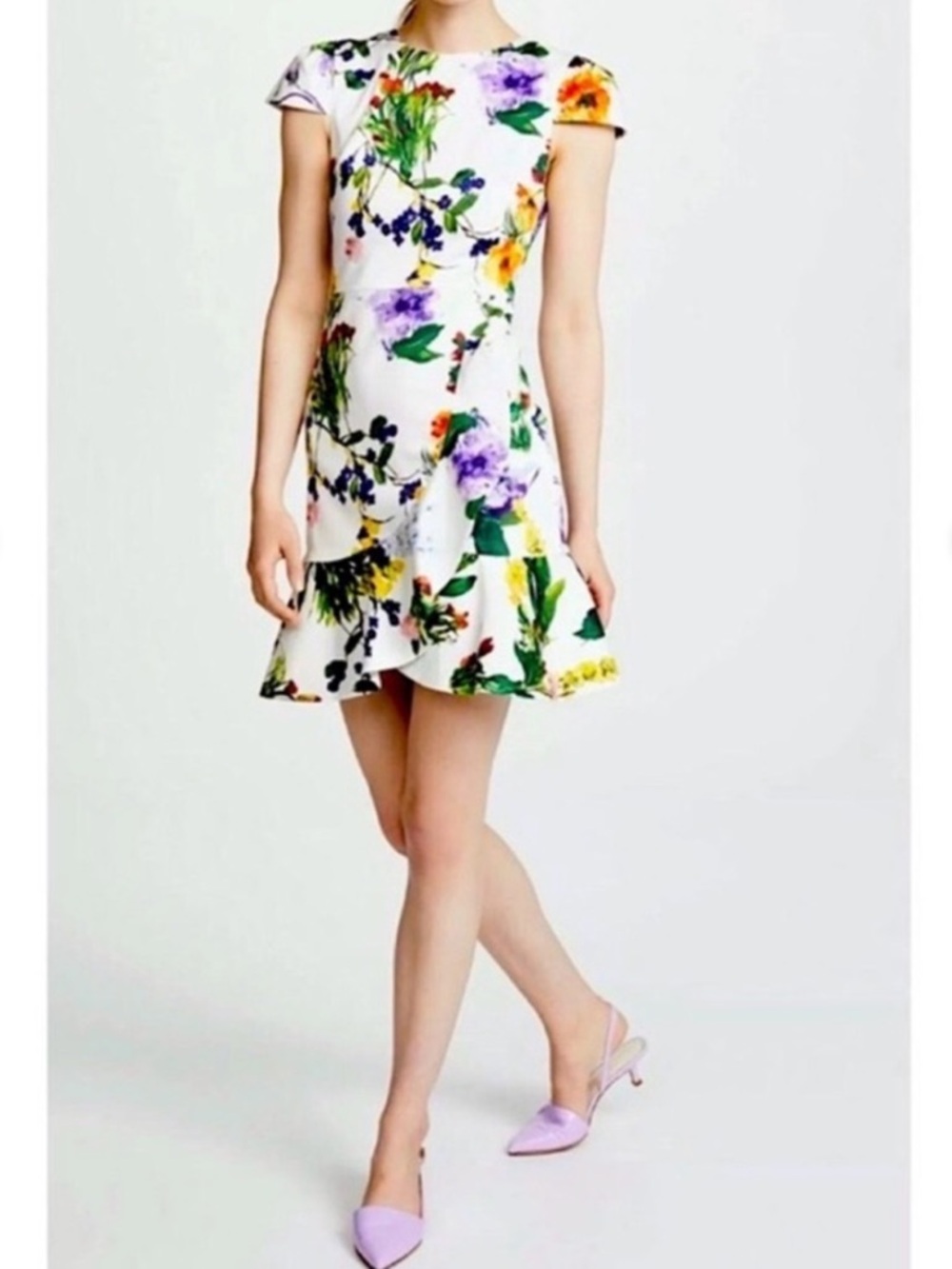 Alice + Olivia Kirby Wildflower Mini Dress - Picture 1 of 7